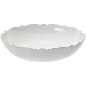 Alessi Saladier Blanc De Porcelaine -Rectifié Avec Le Décor De Relief
