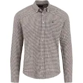 Fynch&Hatton Chemise brun foncé / blanc