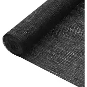 vidaXL Panneau de clôture noir 2x50 m HDPE 75 g/m