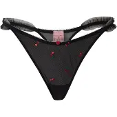 Hunkemoller String 'Chelsey ' vert gazon / rouge sang / noir