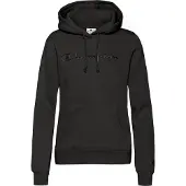 Champion Femmes, Chemisier, schwarzer Damen-Kapuzenpullover, Noir, (M)