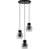 Lyora Suspension Blacu 3 lumières noir rond