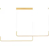 Nova Luce Suspension élégante Strita double or 3000K