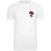 Mister tee T-Shirt 'Rose' émeraude / rouge clair / blanc