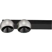 Nova Luce Lusa - applique murale - 36 x 14 x 10 cm - 21W dimmable LED inclus - nickel brumeux et noir
