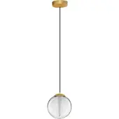 Nova Luce Galeo - lampe suspendue - Ø 22 x 209 cm - 7W dimmable LED inclus - or sablé