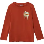 s.Oliver T-Shirt beige / rouge orangé / blanc