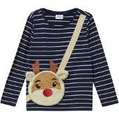 s.Oliver T-Shirt bleu marine / marron / rose