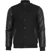 Urban Classics Oldschool College Jacket Noir S Homme
