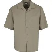 Urban Classics Relaxed Seersucker Short Sleeve Shirt Vert 3XL Homme