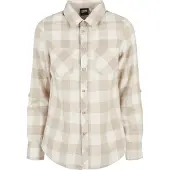 Urban Classics Chemisier camel / blanc