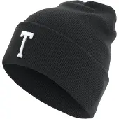 MSTRDS Urban Classics Chapeau - Lettre T Noir