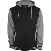 Urban Classics Veste de survêtement gris chiné / noir