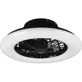 TRIO Stralsund -LED-tuuletinvalaisin 50 cm, 30 W, mattamusta