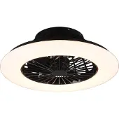 TRIO Stralsund -LED-tuuletinvalaisin 50 cm, 30 W, mattamusta
