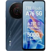 ZTE Blade A76 5G 128GB/4GB - Stardust Black (128 Go, Noir poussière d'étoiles, 6.75", Double SIM, 5G), Téléphone portable, Noir