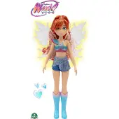 Winx club Poupée articulée Bloom avec ailes lumineuses pour les enfants dès 3 ans - 26 cm
