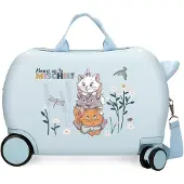 Bloom Valise rigide multidirectionnelle pour enfants avec poignée ajustable et compartiments élastiques, Valise, Bleu
