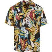 Urban Classics Chemise turquoise / ocre / vert / noir / blanc