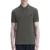 Fred perry Polo TWIN TIPPED SHIRT hommes - Vert - EU L