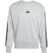 Adidas Essentials 3 Stripes Fleece Sweatshirt Gris S Homme