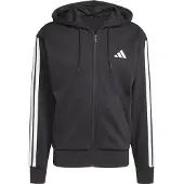 Adidas Essentials 3 Stripes Fleece Full Zip Sweatshirt Noir M / Regular Homme