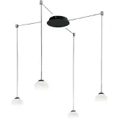 FABAS LUCE Lustre Suspension Arabella Led En Métal Et Verre Soufflé Blanc 3547-49-102