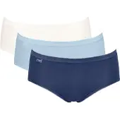 Sloggi Slip 'Basic+ Midi' bleu / bleu clair / blanc