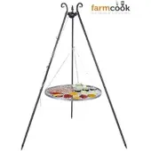 FarmCook Grille en acier inoxydable sur Trépied-Ø 60cm--