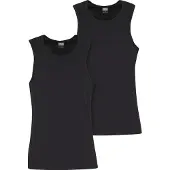 Urban Classics Débardeur de - Débardeurs Côtelés - Lot de 2 - M - XXL - pour Homme - noir - Taille XXL