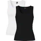 Pieces Haut 'PCAmelia' noir / blanc