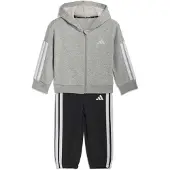 Adidas Survêtement gris chiné / noir / blanc