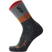 UYN Chaussettes de sport gris / gris foncé / orange foncé / rouge