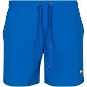 Urban Classics Shorts de bain bleu cobalt / noir / blanc