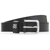 HUGO Ceinture en cuir italien avec lettres en métal