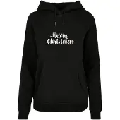 Merchcode Sweat-shirt 'Merry Christmas Lights ' noir / blanc