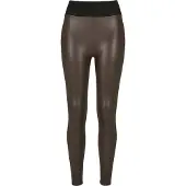 Urban Classics Leggings brun foncé / noir