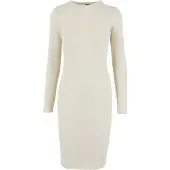 Urban Classics Rib Long Sleeve Long Dress Blanc L Femme