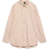 Vero Moda Chemisier rose pastel / bourgogne / blanc