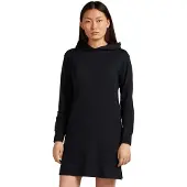 Icebreaker Merino Blend 200 Crush Long Sleeve Dress Noir M Femme