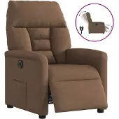 vidaXL Fauteuil relax électrique marron Tissu