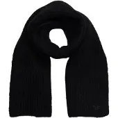 Superdry pour femme. W9310069A Écharpe noire en maille côtelée (OSFA), Casuel, Nylon