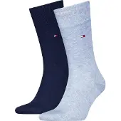 Tommy Hilfiger Chaussettes Classique Lot de 2 Paires Bleu