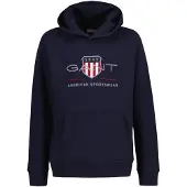 Gant Sweat bleu foncé / gris / rouge / blanc