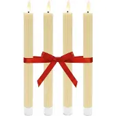 Relaxdays 4 bougies LED en cire (4x)
