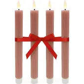 Relaxdays 4 bougies LED en cire (4x)