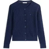 Tommy Hilfiger Cardigan 'Mini Cable' marine