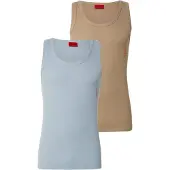HUGO Maillot de corps bleu fumé / brocart