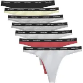 Calvin Klein Underwear String écru / gris / gris clair / cyclamen / rouge clair / noir / blanc