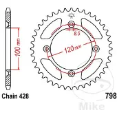 JT Sprockets Couronne moto JTR798,47